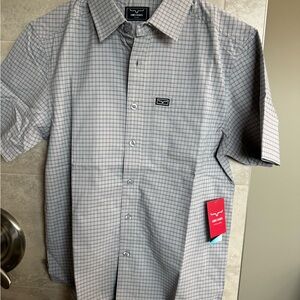 Kimes Ranch Men's White and Gray Plaid Shirt